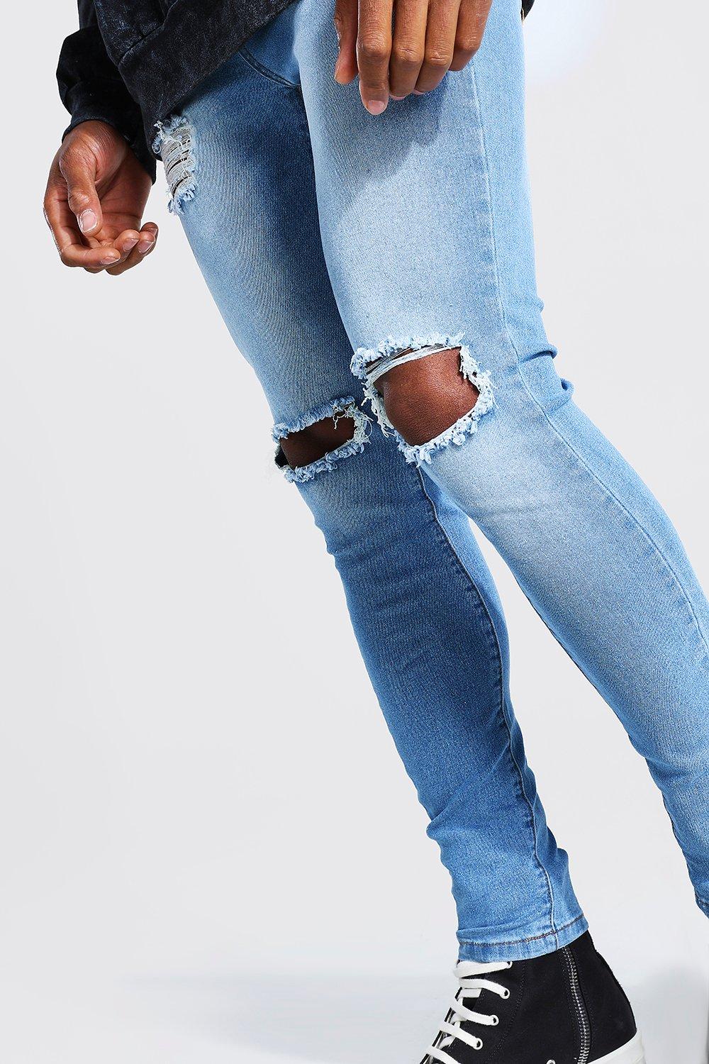 Bleached hot sale distressed jeans